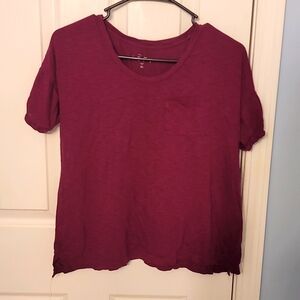 Loft XS Burgundy Tee